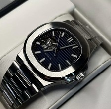Custom 40mm “Jumbo” Open Heart Bleu Dial Mod Watch w/ NH38 Automatic Movement