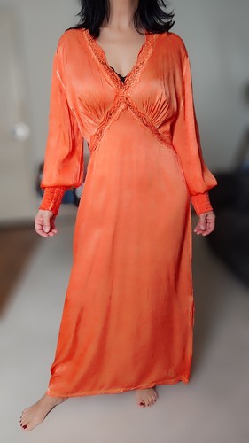 Robe boho chic vintage orange - robe,