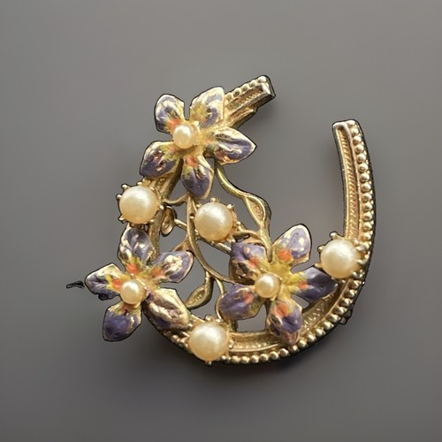 Vtg art nouveau gold tone - 💐vtg,