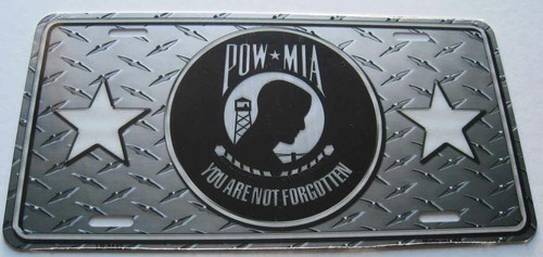 Plaque auto usa pow mia - ,