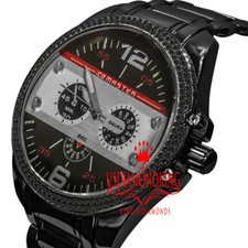 18K Black Gold Finish Analog