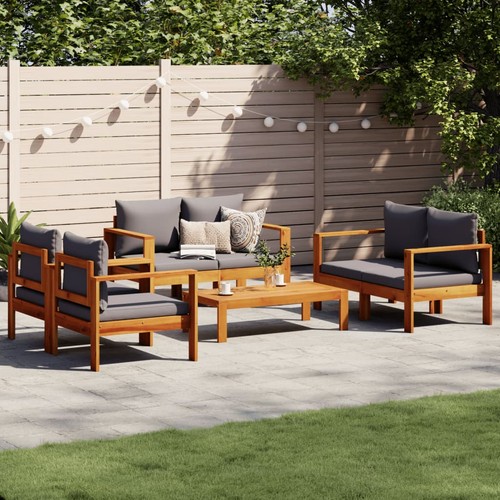 Salon jardin avec coussins - jardin,