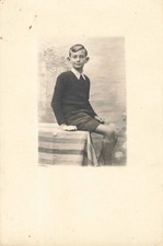 OLD PHOTOGRAPH 1949 YOUNG BOY POSING