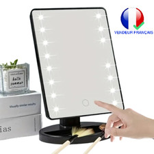 Miroir De Maquillage LED Écran Tactile Lumineux Pour Soin Visage Et Beauté