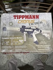Tippmann Cronus Tactical Paintball Gun - Black / Olive No Mock Silencer Or Sight