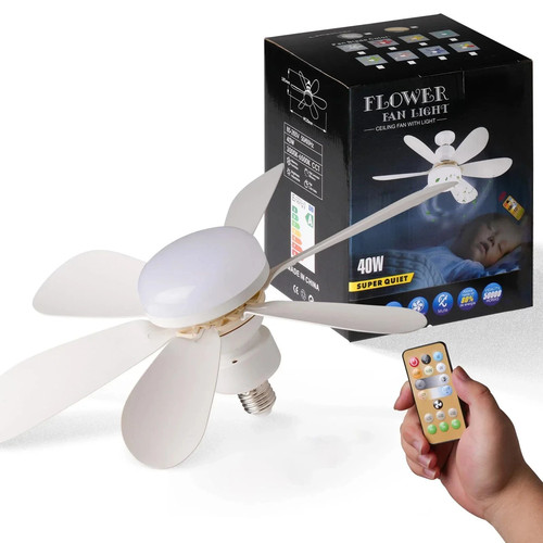 Ventilateur plafond led - led, e27
