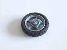 Playmobil police - grey wheel for patrol motorcycle 3489 3564 3983 3986
