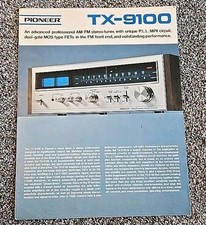 Pioneer TX-9100 Stereo Tuner MANUAL Specs Sales Brochure ORIGINAL
