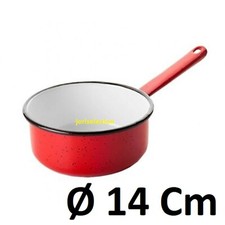 CASSEROLE EMAIL ROUGE  Ø 14 CM INDUCTION  VINTAGE 