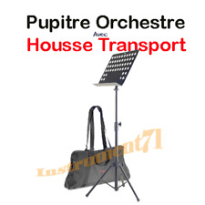 Pupitre Orchestre Pliable Tablette Métallique Perforée + housse Transport NOIRE