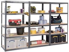 3 X Gris Emboîtable Étagère Rangement Unité 5 Niveaux Display Soutirage Magasin