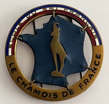 Patent medal ski insignia ESF Le Chamois de France 1945 Augis-Lyon
