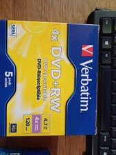PACK 5  VERBATIM DISQUE ENREGISTRABLE dvd + rw 4.7GB lot sous blister