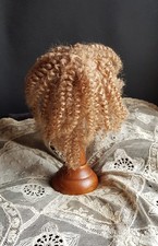 pretty natural hair wig antique doll - head circumference 20 to 21 cm