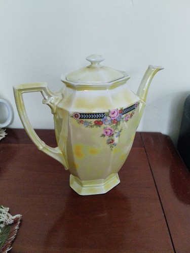 Cafetière vintage jaune - cafetière,