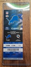 Taylor Swift National TV Debut NFL Ticket Stub Lions Dolphins 2006 Nice
