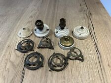 Anciennes Rosaces Porcelaine Griffes Laiton Interrupteur 