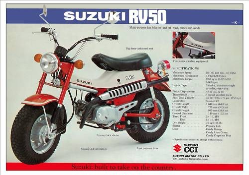Suzuki brochure rv50 rv50k van - brochure,