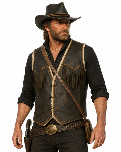 Gilet western franges - gilet, à