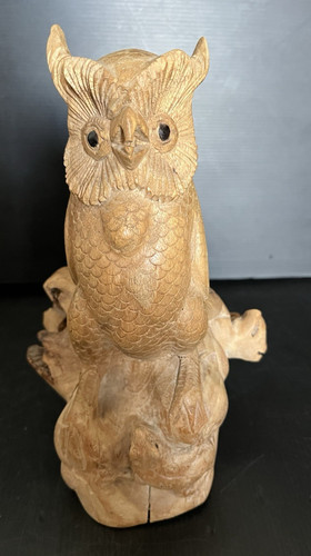 Sculpture chouette grenouille - sculpture,