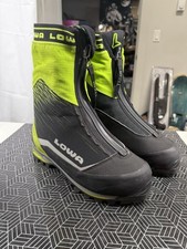 LOWA Alpine Ice GTX Mountaineering Boots - Men’s US Size 9 - Black / Lime