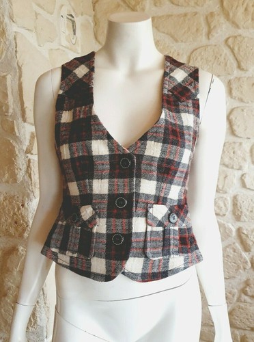 Gilet bordeaux avec - laine, neuf