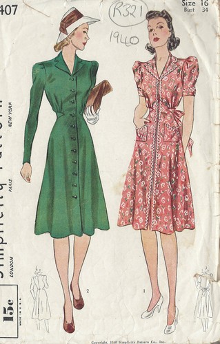 Patron couture vintage 1940 - patron,