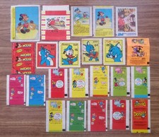 Chewing gum wrappers featuring Walt Disney cartoon characters. Set of 23. 1990s.