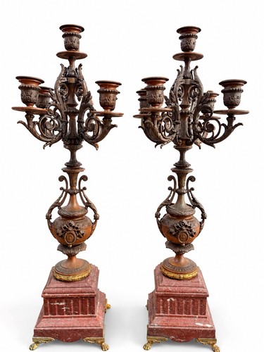 Paire grands bougeoirs - de,