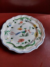 1 Assiette plate Gien, Oiseaux