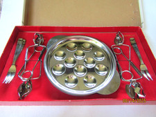 Letang Remy of Paris Escargot Serving Set 12 pc  Vintage Original Box