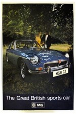 AUTO MG MGB GT Rf269 - POSTER HQ 40x60cm d'une AFFICHE VINTAGE