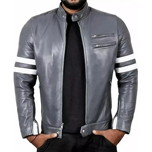 Veste cuir moto - cuir, de