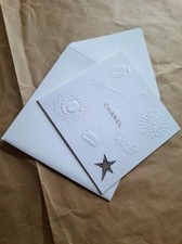 CHANEL - CARTE DE VOEUX 2023 ETOILE STRASS AVEC SON FEUILLET ET SON ENVELOPPE 