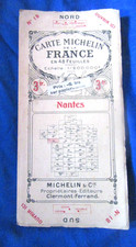 Antique Michelin road map No. 18 NANTES - Bibendum
