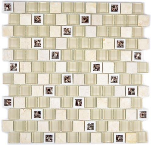 Mosaïque verre beige - mosaïque,