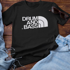 DRUM and BASS T-SHIRT (jungle breakbeat rave hardcore dance club dj breaks dub)