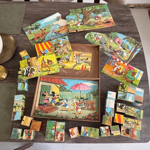 Puzzle cubes bois - puzzle, vintage