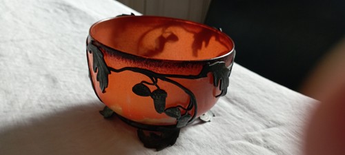 Vase coupe signée - signée, val