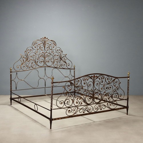 Lit double ancien fer forgé - double,