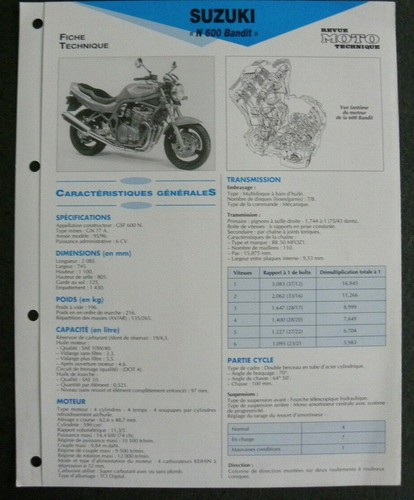 Fiche technique moto suzuki - technique,