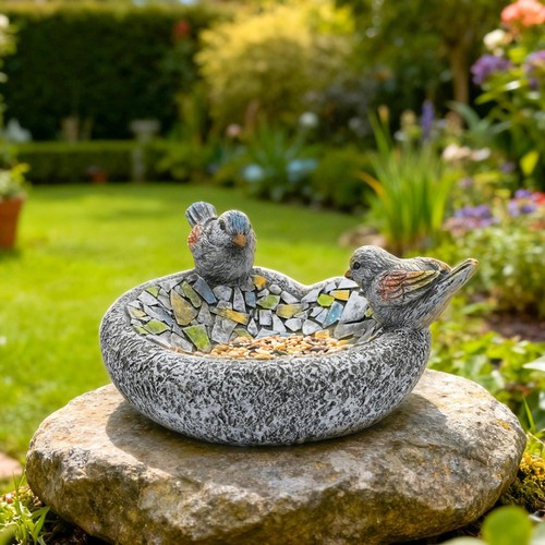 Mangeoire oiseaux statue - mangeoire, oiseaux,