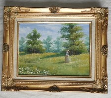 Huile sur toile encadrée