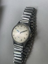 1940-50s Renova Military Style Sub Seconds Swiss Watch Bonklip Type Running