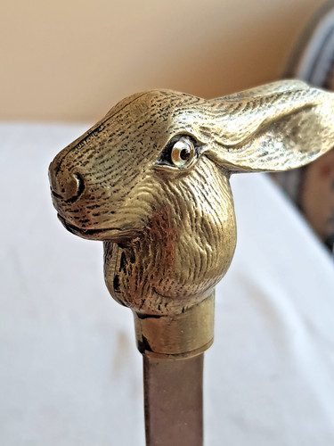 Rare coupe papier ancien - , tête