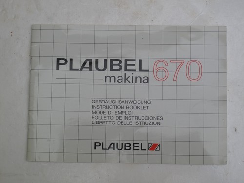 Plaubel makina 670 instruction - plaubel,