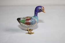 Canard miniature en émaux cloisonnés, hauteur 5.8 cm