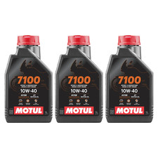 3 LITRE MOTORCYCLE ENGINE OIL 4T MOTUL 7100 10W40 100% SYNTHETIC MA2 API SP SPORT ADV