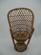 rattan doll armchair Emmanuelle style toy vintage rattan chair for doll toy 