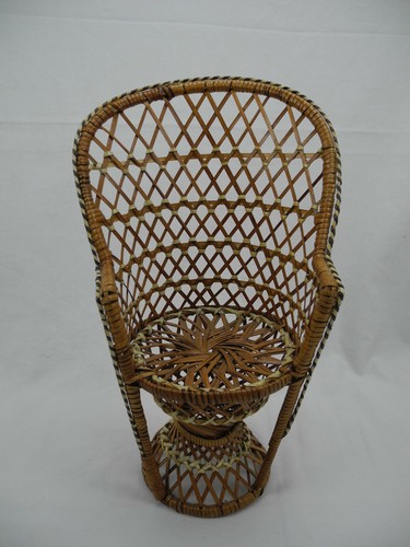 Fauteuil poupée rotin style - fauteuil,